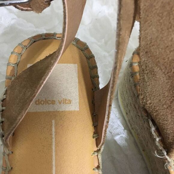 Dolce Vita Dark Tan Suede Wedges Size 8 - Picture 5 of 9